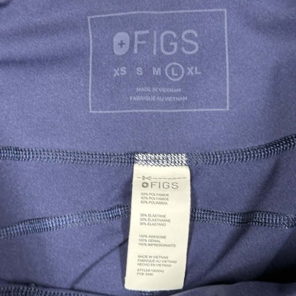 Figs High Waisted Navy Flare Seville Scrublegging Scrub Pant Large 1000042 - Picture 5 of 14